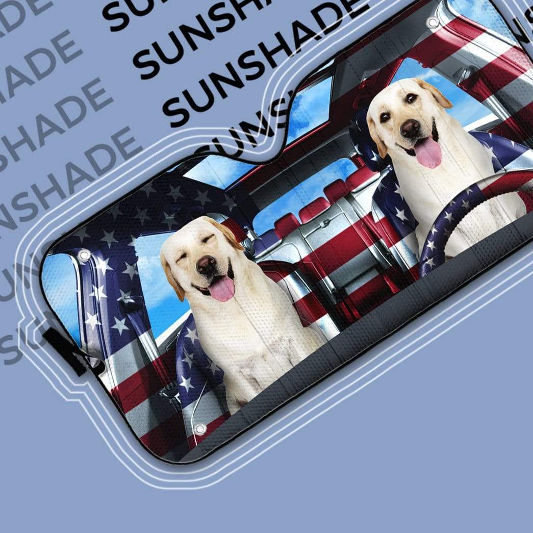 Gearhumans 3D Labrador Retriever Driver Custom Car Auto Sunshade