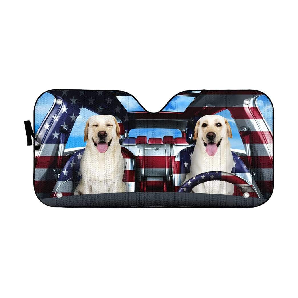 Gearhumans 3D Labrador Retriever Driver Custom Car Auto Sunshade