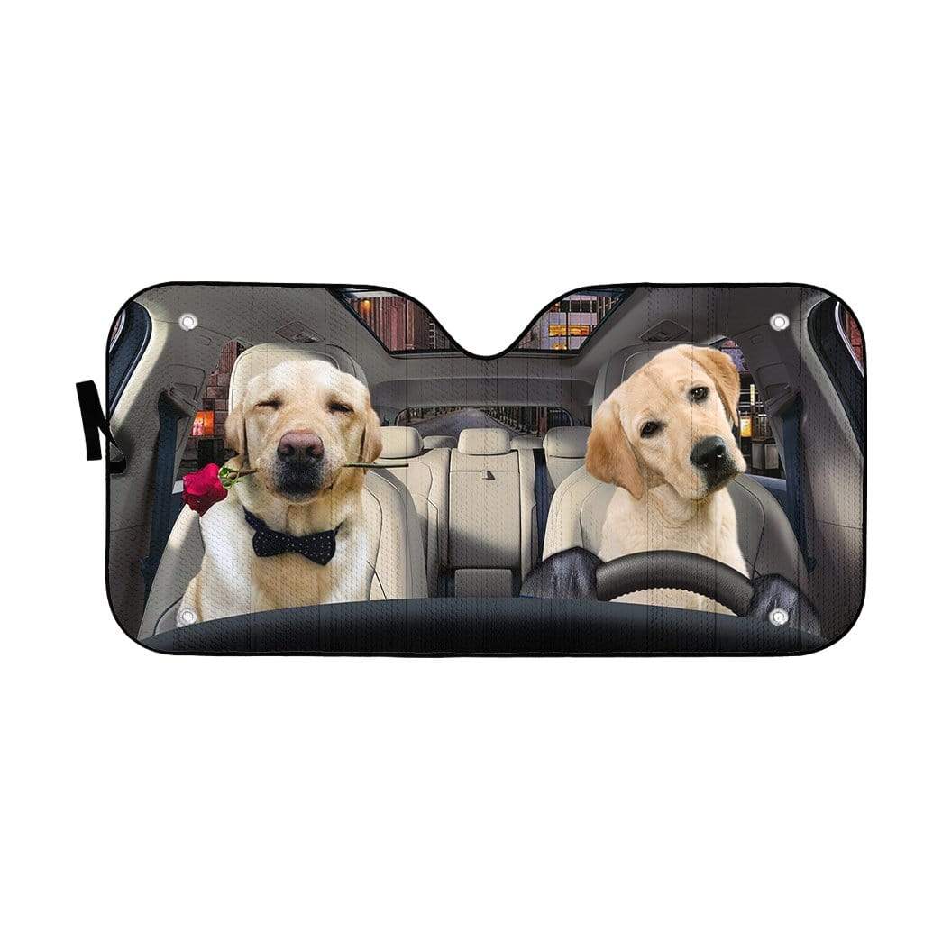 Gearhumans 3D Lovely Retrever Puppy Auto Sunshade