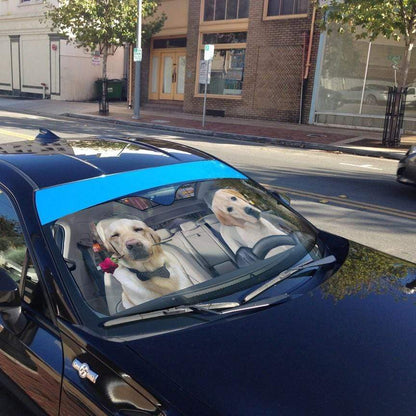 Gearhumans 3D Lovely Retrever Puppy Auto Sunshade