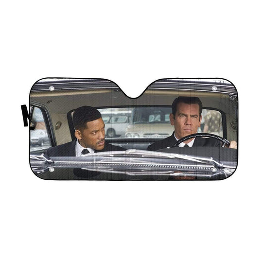 Gearhumans 3D Men In Black Custom Car Auto Sunshade