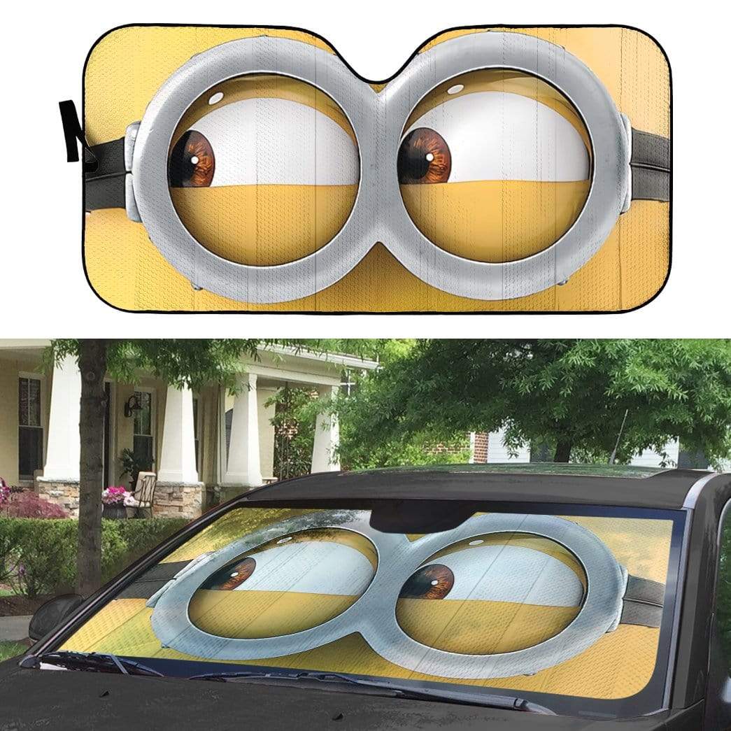 Gearhumans 3D Minion Custom Car Auto Sunshade