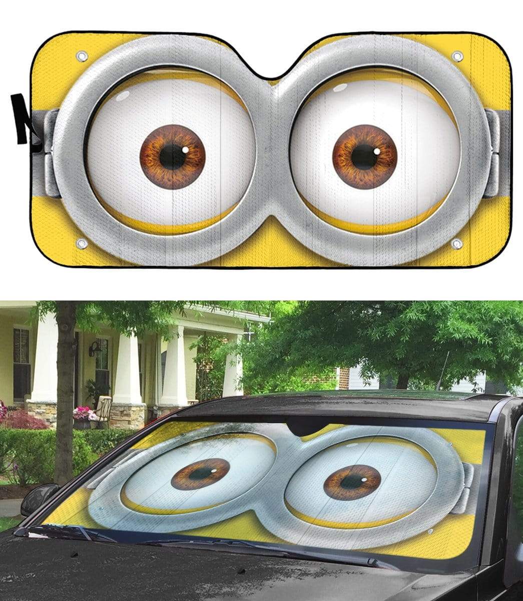 Gearhumans 3D Minions Glass Custom SunShade