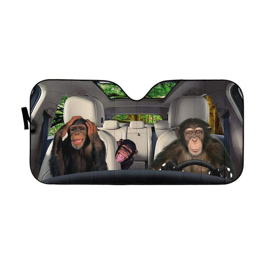 Gearhumans 3D Monkey King Custom Car Auto Sunshade