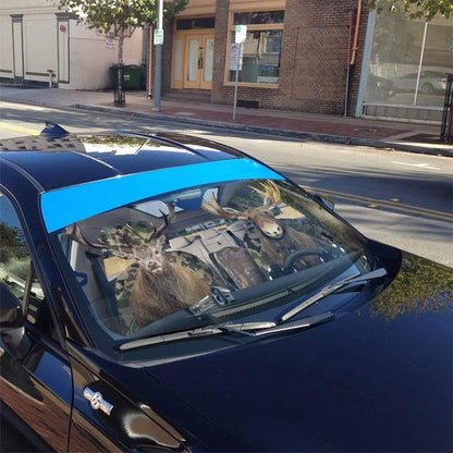 Gearhumans 3D Moose and Elk Custom Car Auto Sunshade
