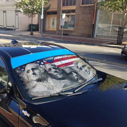 Gearhumans 3D Mount Rushmore Custom Car Auto Sunshade