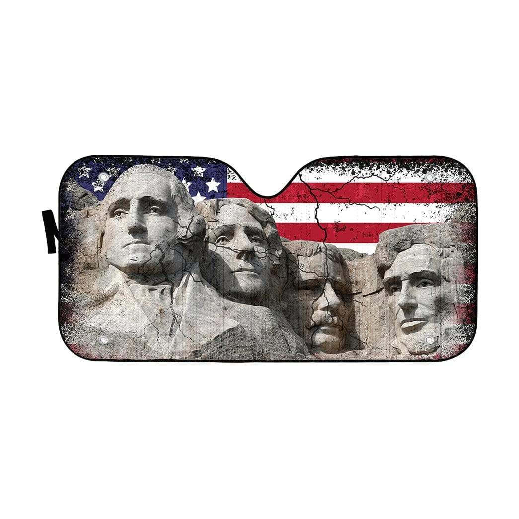 Gearhumans 3D Mount Rushmore Custom Car Auto Sunshade