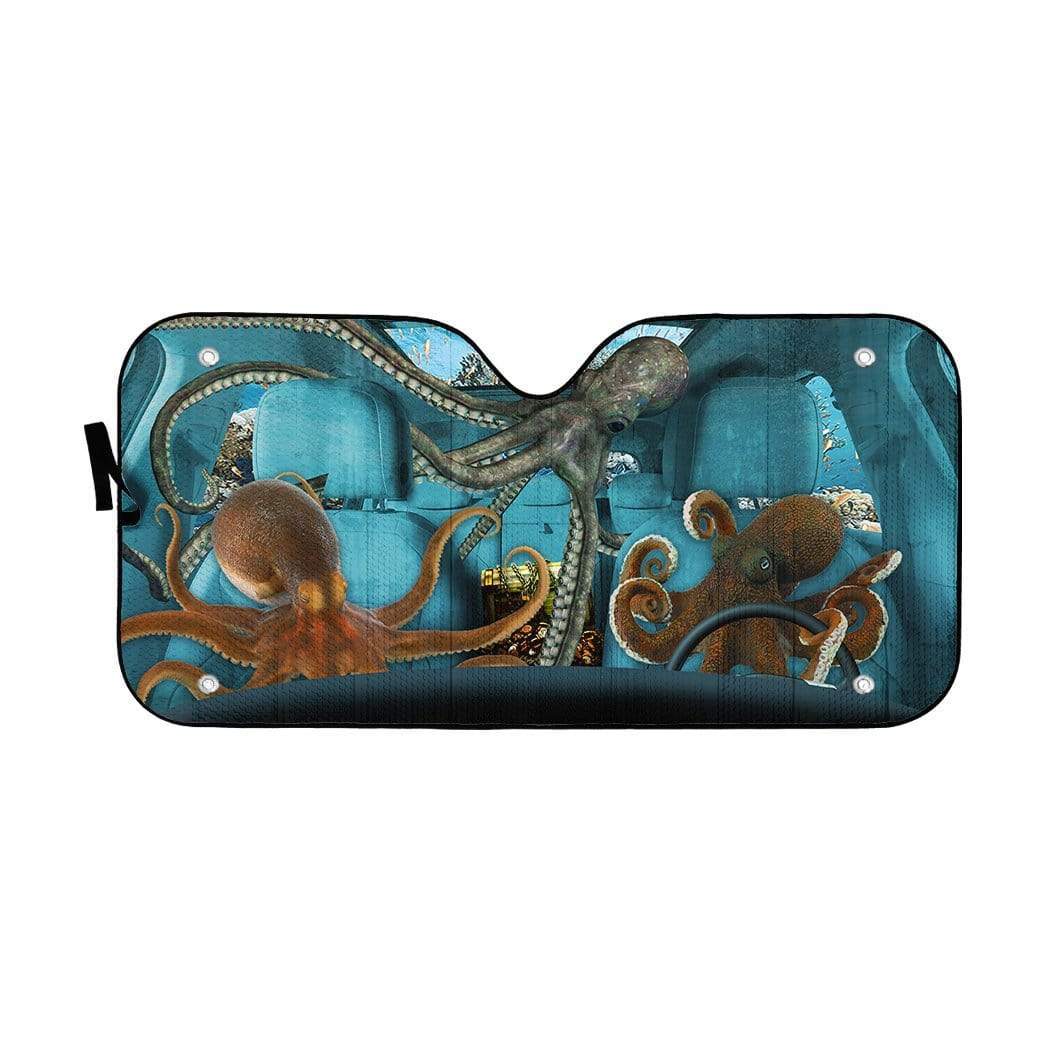 Gearhumans 3D Octopus Custom Car Auto Sunshade Custom Car Auto Sunshade