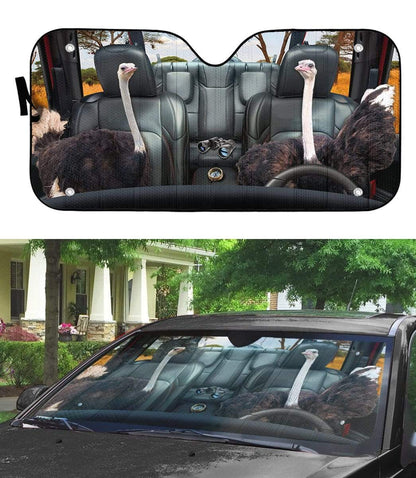 Gearhumans 3D Ostrich Custom Car Auto Sunshade
