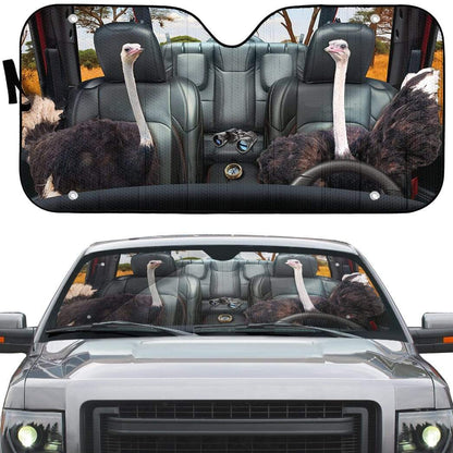 Gearhumans 3D Ostrich Custom Car Auto Sunshade