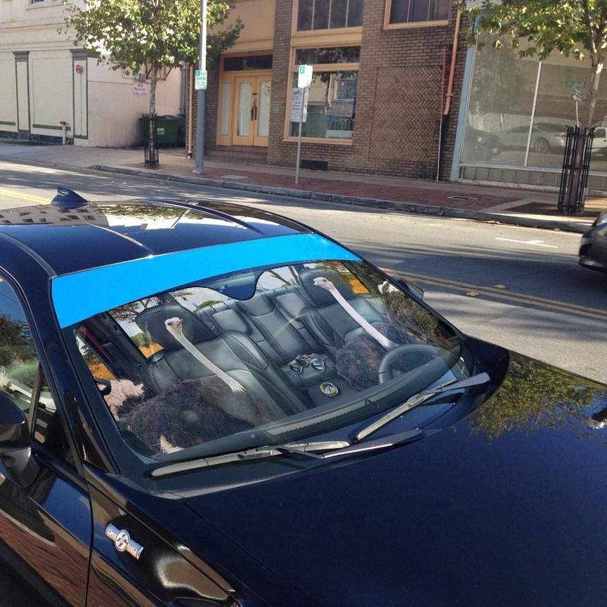 Gearhumans 3D Ostrich Custom Car Auto Sunshade