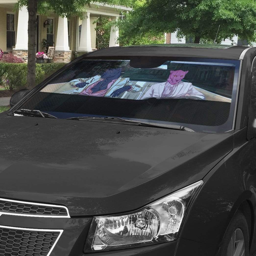 Gearhumans 3D Pink Panther Custom Car Auto Sunshade