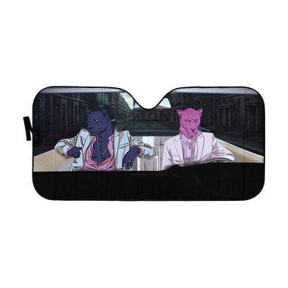 Gearhumans 3D Pink Panther Custom Car Auto Sunshade