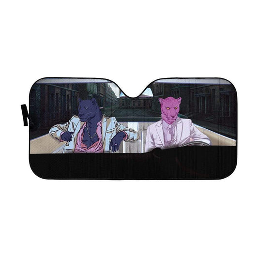 Gearhumans 3D Pink Panther Custom Car Auto Sunshade
