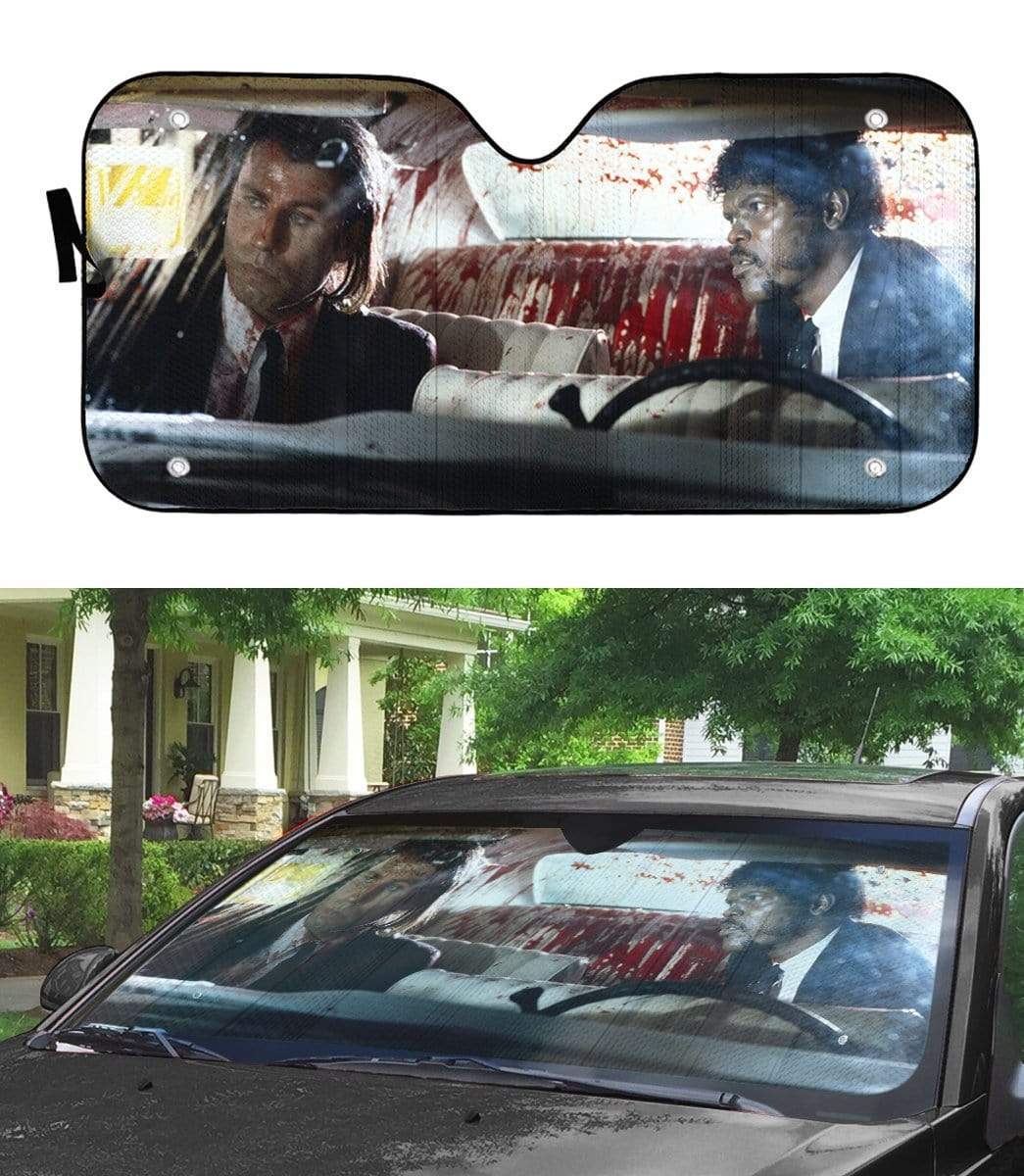 Gearhumans 3D Pulp Fiction Car Wash Custom Car Auto Sunshade