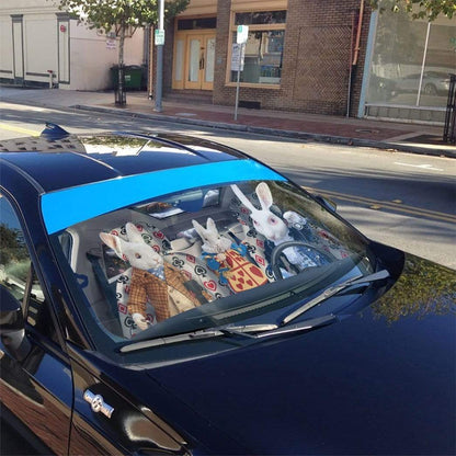 Gearhumans 3D Rabbit In Wonderland Auto Sunshade