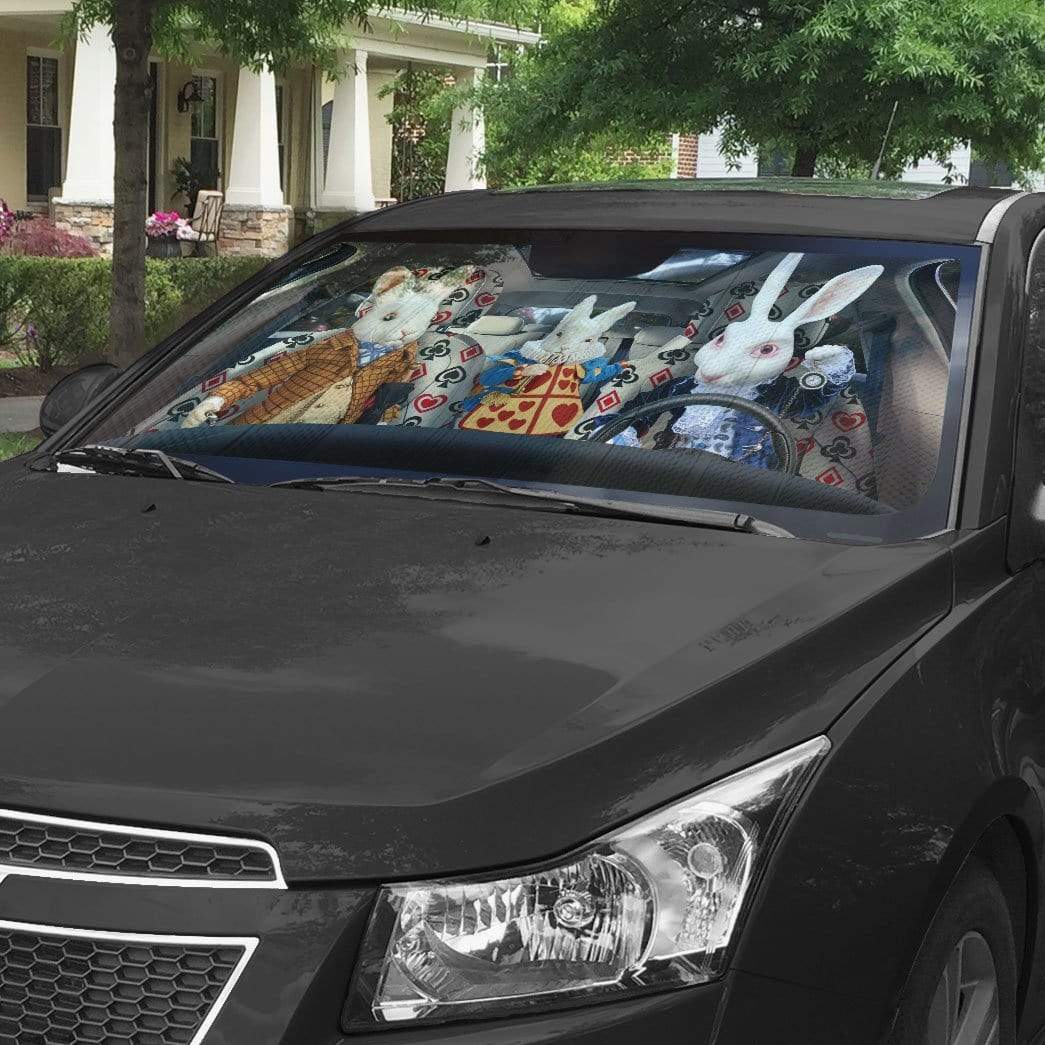 Gearhumans 3D Rabbit In Wonderland Auto Sunshade