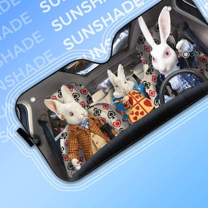 Gearhumans 3D Rabbit In Wonderland Auto Sunshade
