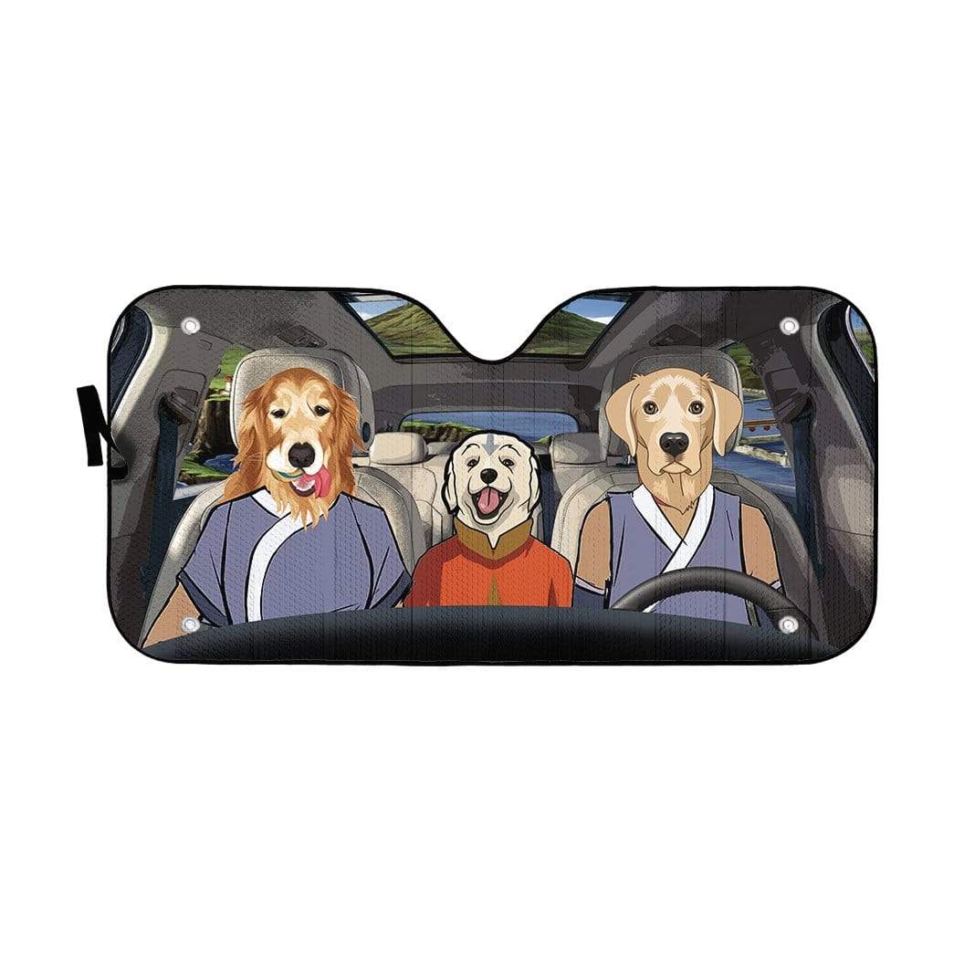 Gearhumans 3D Retriever Avatar Flag Custom Car Auto Sunshade
