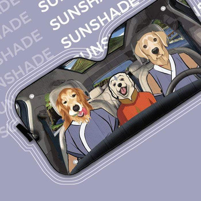 Gearhumans 3D Retriever Avatar Flag Custom Car Auto Sunshade