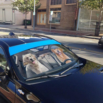 Gearhumans 3D Retriever Picnic Time Custom Car Auto Sunshade