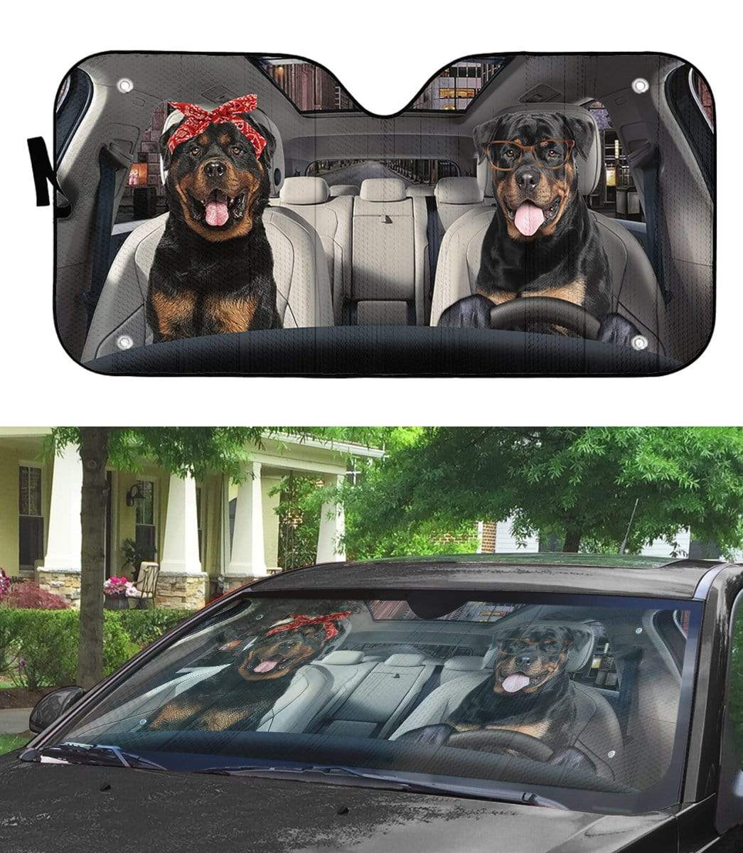 Gearhumans 3D Rottweiler Custom Sunshade