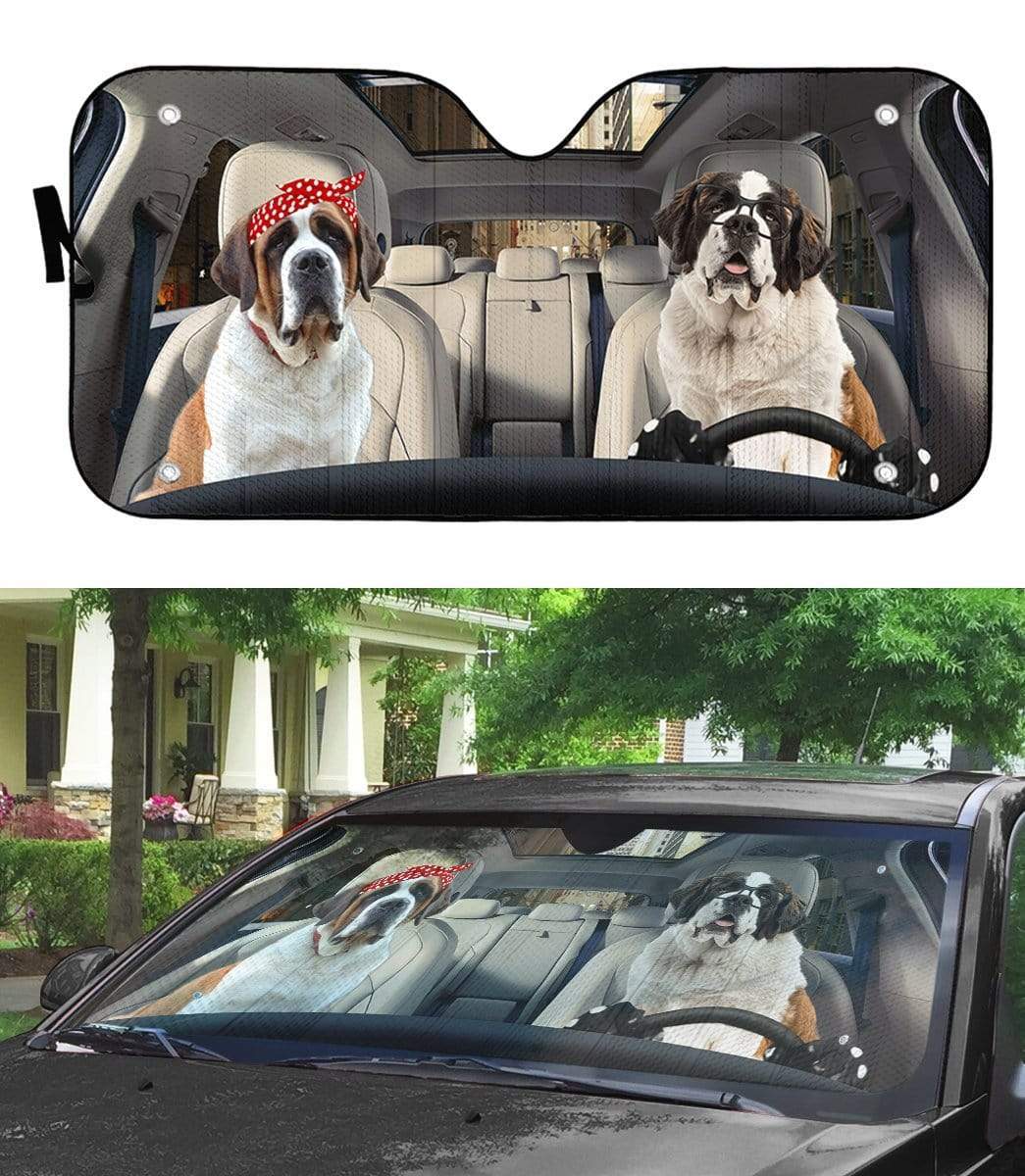 Gearhumans 3D Saint Bernard Custom Sunshade