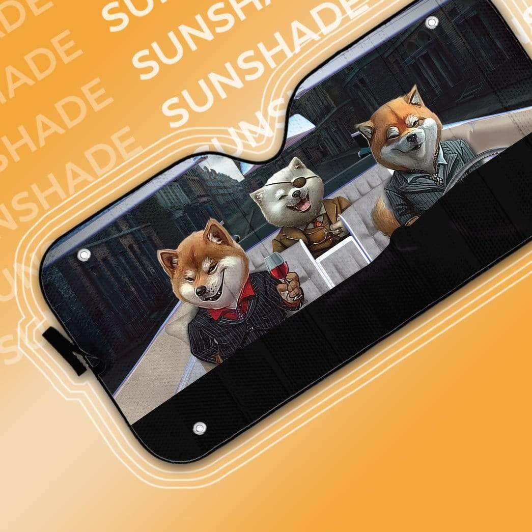 Gearhumans 3D Shiba Cute Car Auto Sunshade