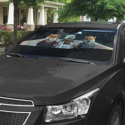 Gearhumans 3D Shiba Cute Car Auto Sunshade