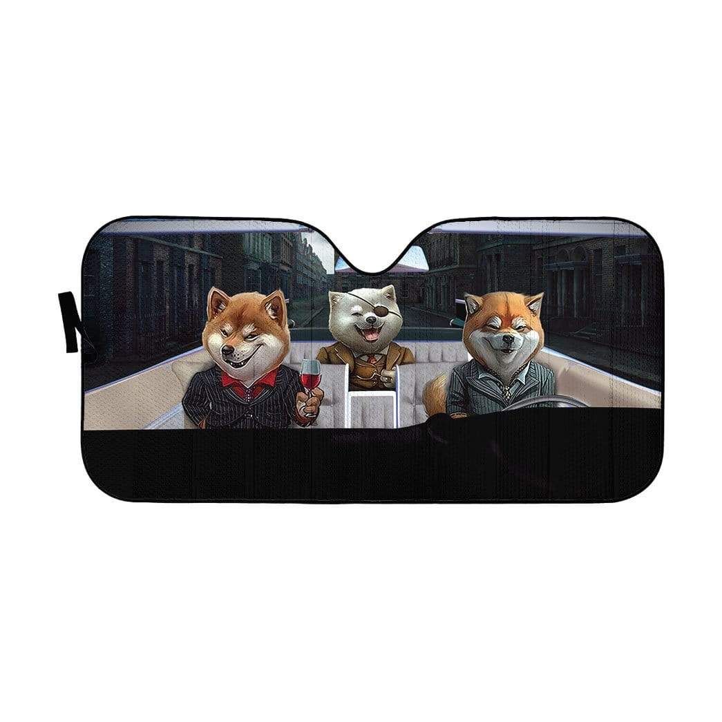 Gearhumans 3D Shiba Cute Car Auto Sunshade