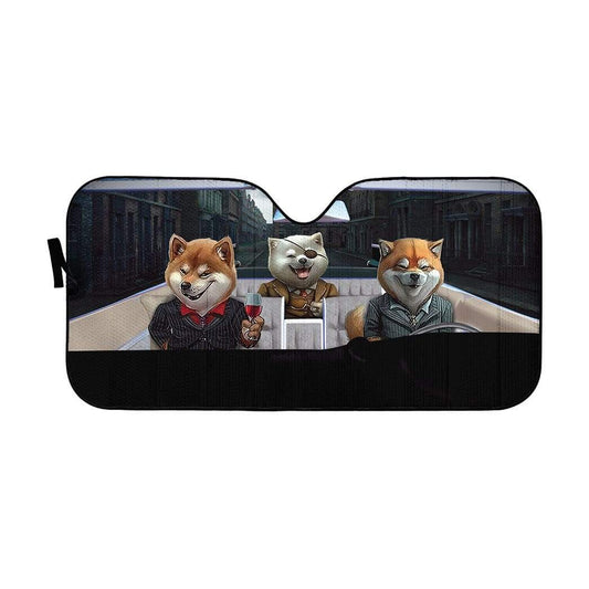 Gearhumans 3D Shiba Cute Car Auto Sunshade