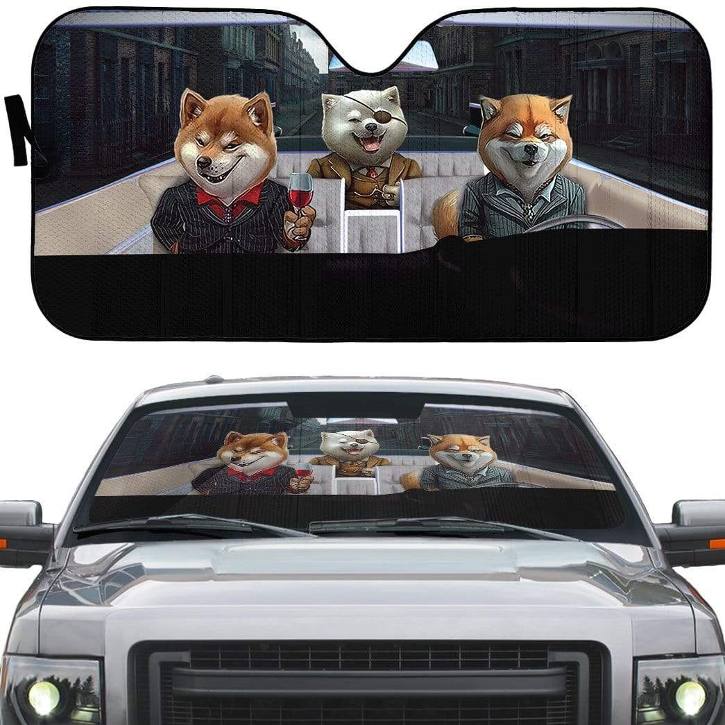Gearhumans 3D Shiba Cute Car Auto Sunshade