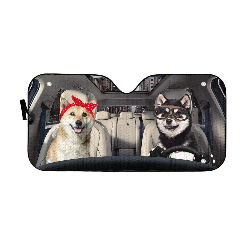 Gearhumans 3D Shiba Inu Custom Car Auto Sunshade