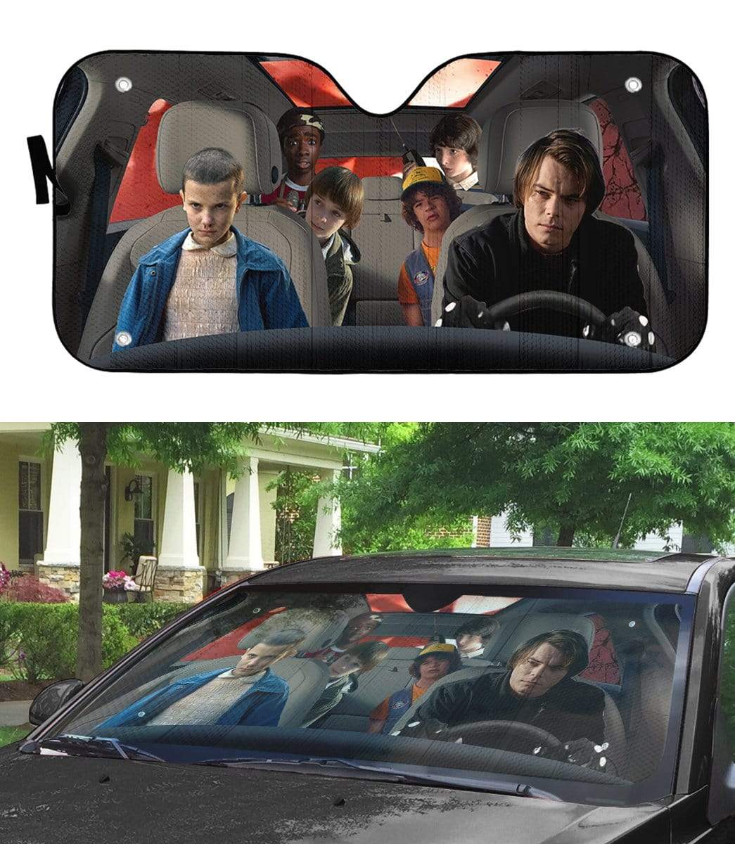 Gearhumans 3D Stranger Things Teaser Custom Car Auto Sunshade