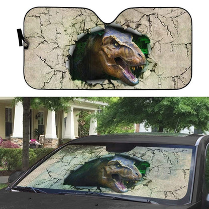 Gearhumans 3D T Rex Custom Car Auto Sunshade