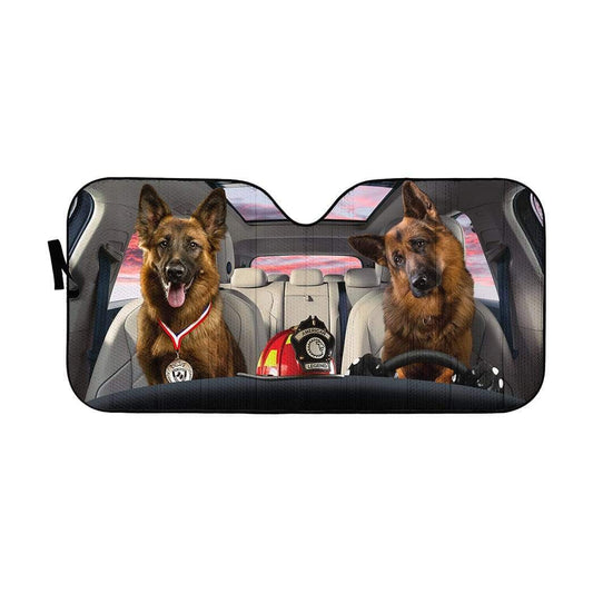 Gearhumans 3D the Becgie Medal Custom Car Auto Sunshade