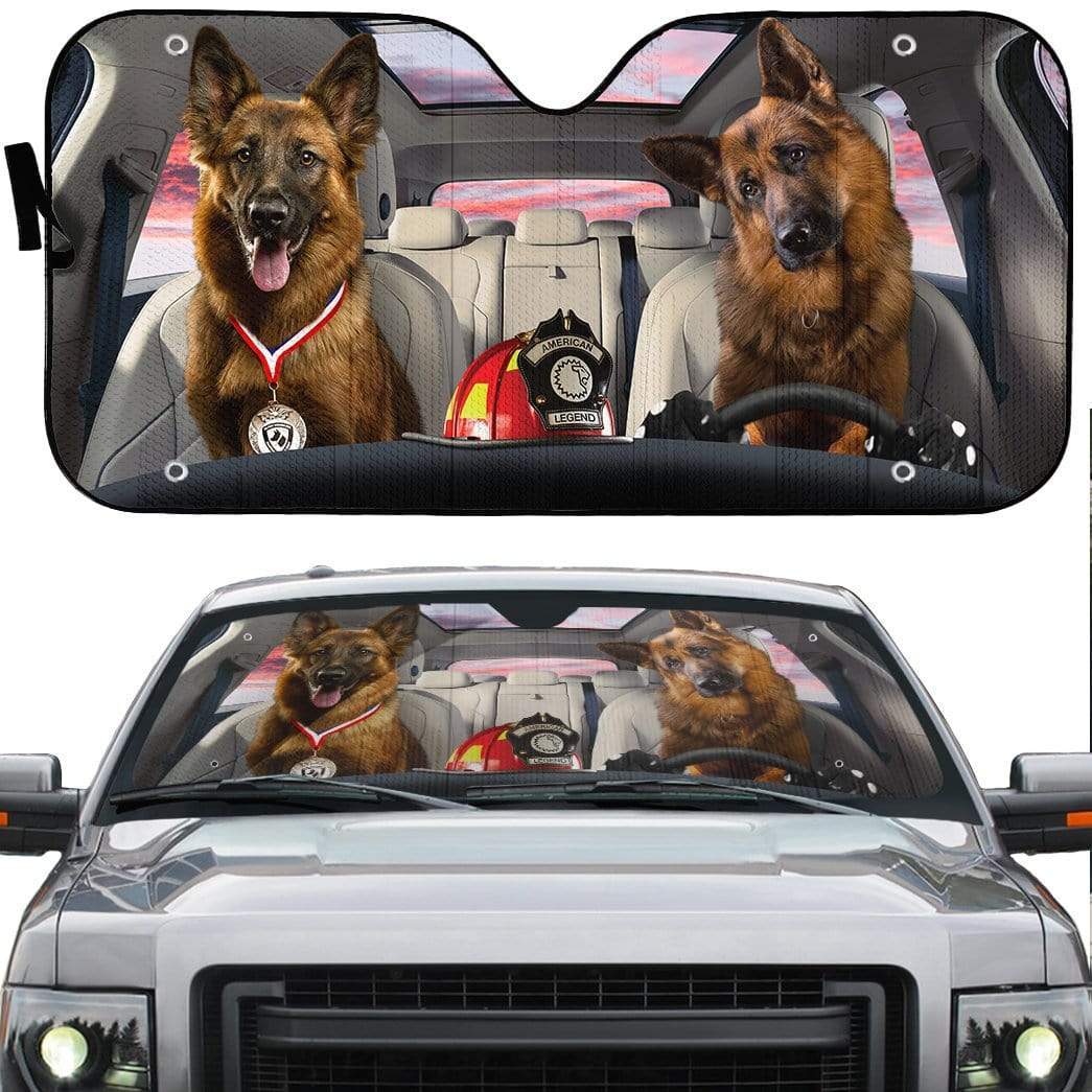 Gearhumans 3D the Becgie Medal Custom Car Auto Sunshade