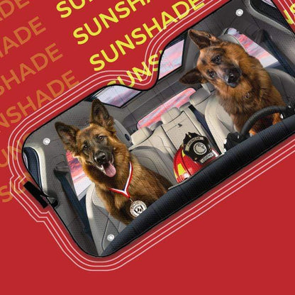 Gearhumans 3D the Becgie Medal Custom Car Auto Sunshade