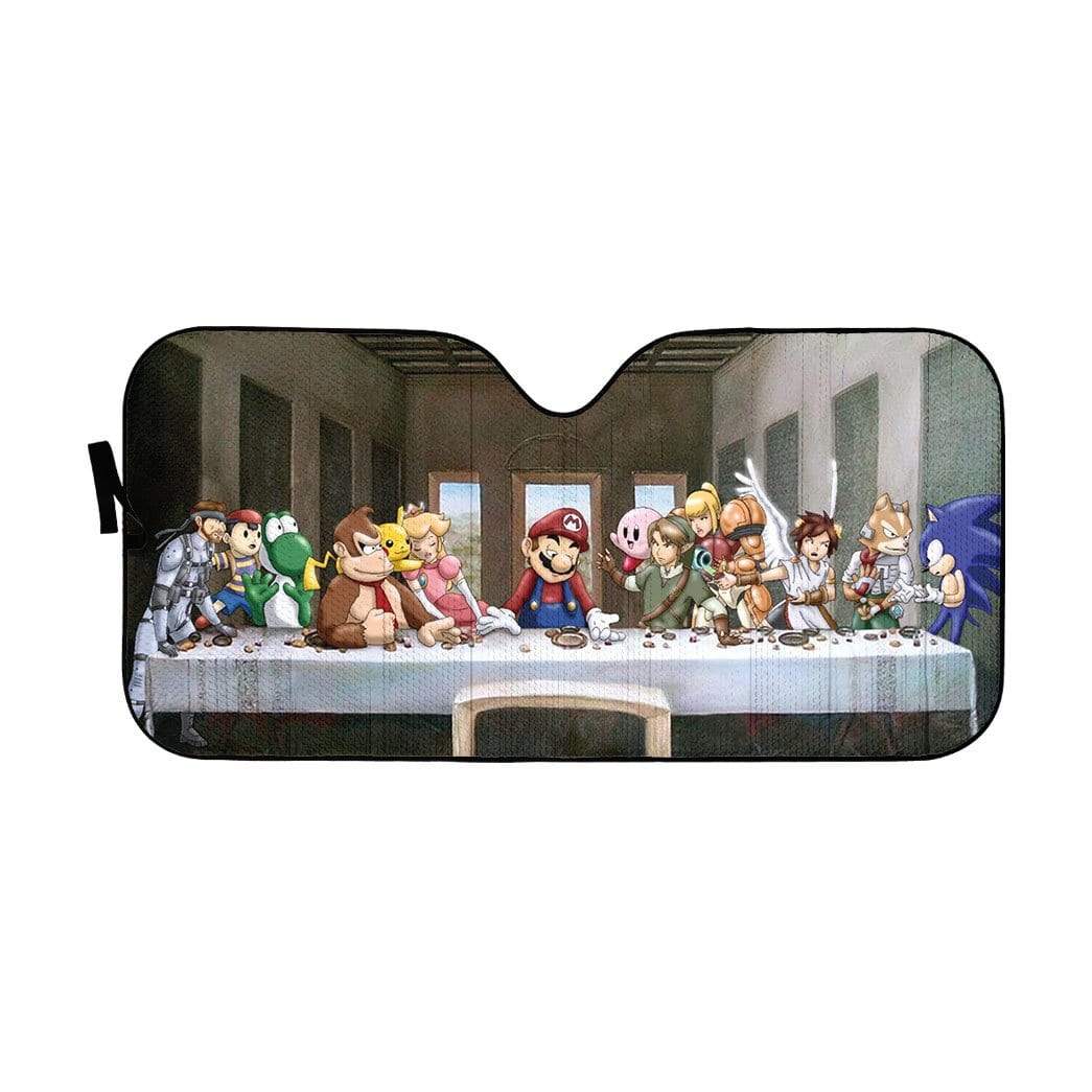 Mario Car Sun Shade The Last Supper Mario Other Characters Winshield Sun Shade Colorful