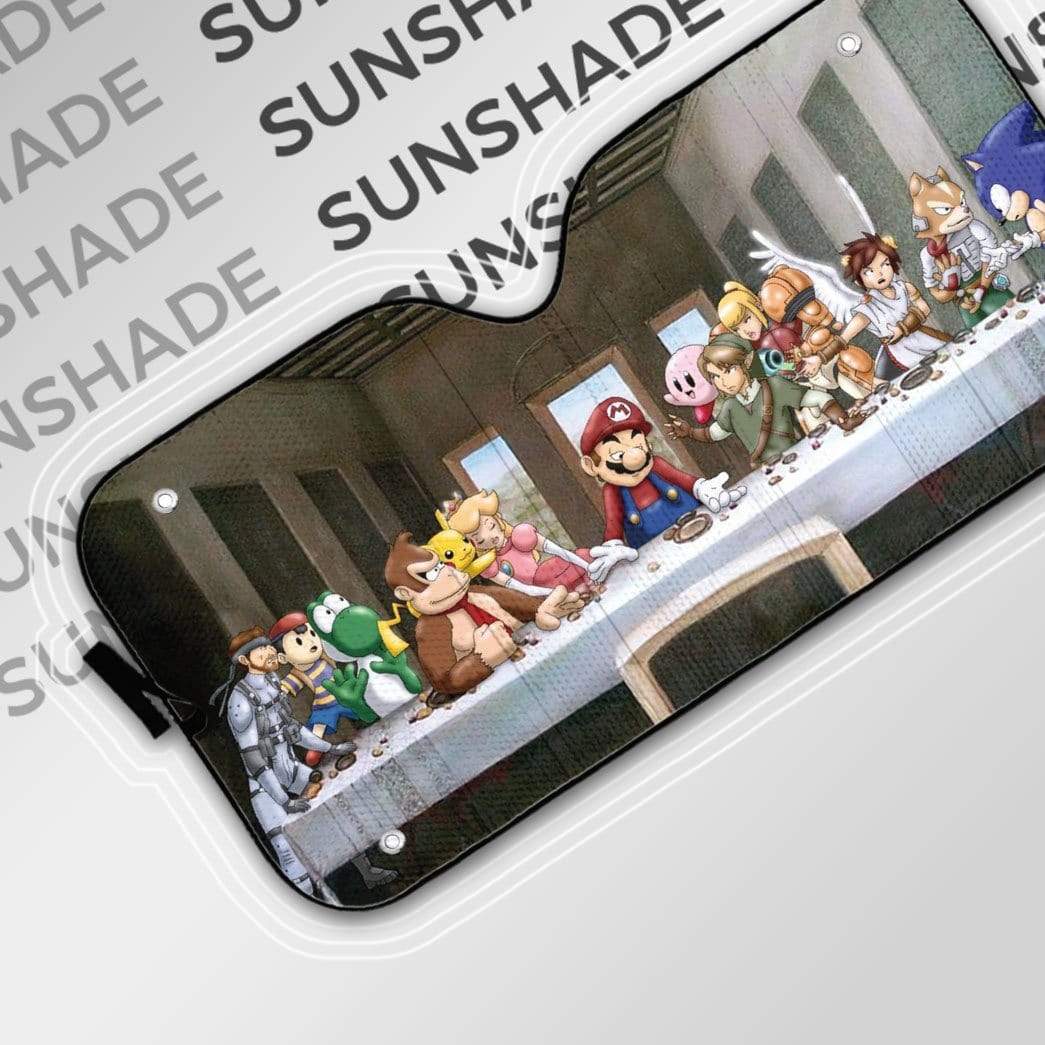 Gearhumans 3D The Last Supper Mario Custom Car Auto Sunshade