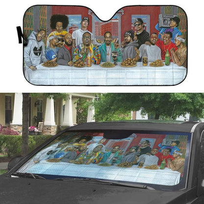 Gearhumans 3D The Last Supper Rapper Legends Custom Car Auto Sunshade