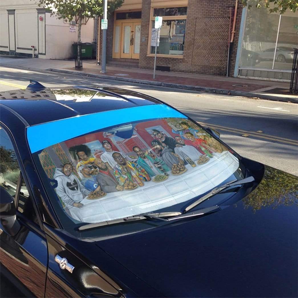 Gearhumans 3D The Last Supper Rapper Legends Custom Car Auto Sunshade