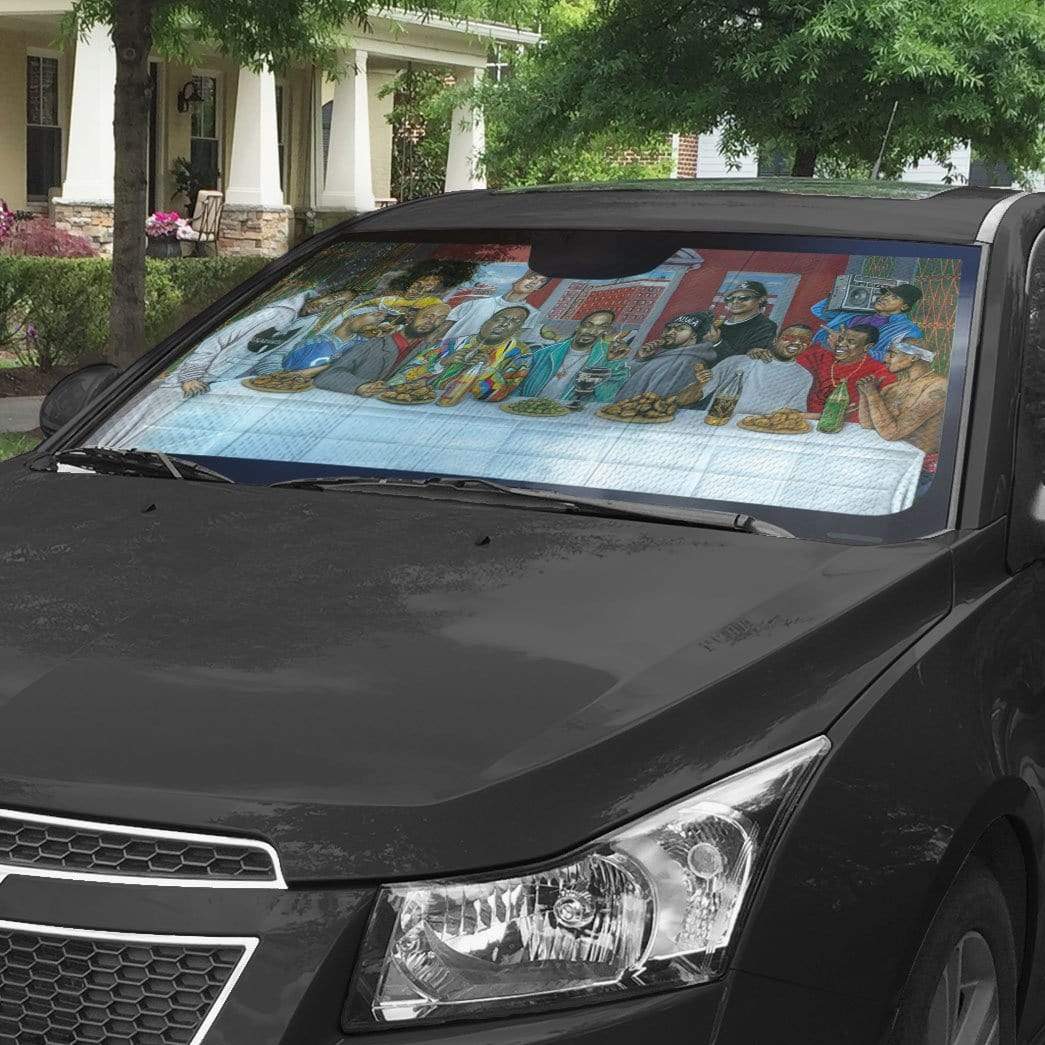 Gearhumans 3D The Last Supper Rapper Legends Custom Car Auto Sunshade