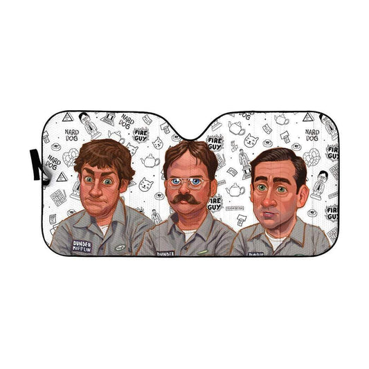 Gearhumans 3D The Office Branch Wars Custom Car Auto Sunshade
