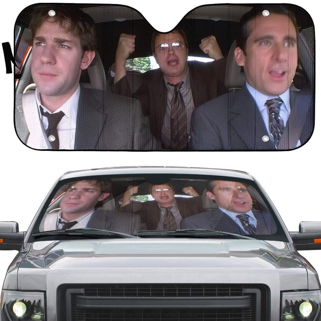 Gearhumans 3D The Office in Car Custom Car Auto Sunshade