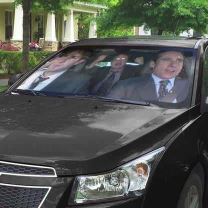 Gearhumans 3D The Office in Car Custom Car Auto Sunshade