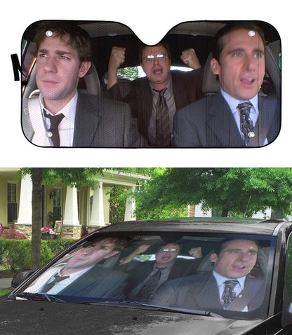 Gearhumans 3D The Office in Car Custom Car Auto Sunshade