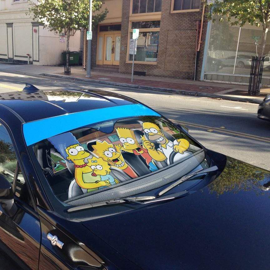 Gearhumans 3D The Simpsons Custom Car Auto Sunshade