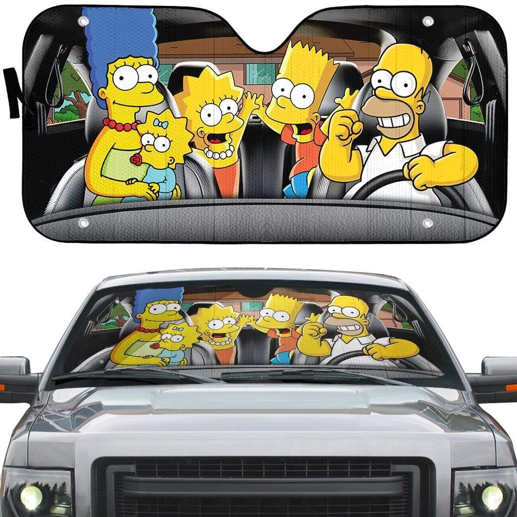 Gearhumans 3D The Simpsons Custom Car Auto Sunshade