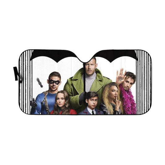 Gearhumans 3D Umbrella Academy Custom Car Auto Sunshade
